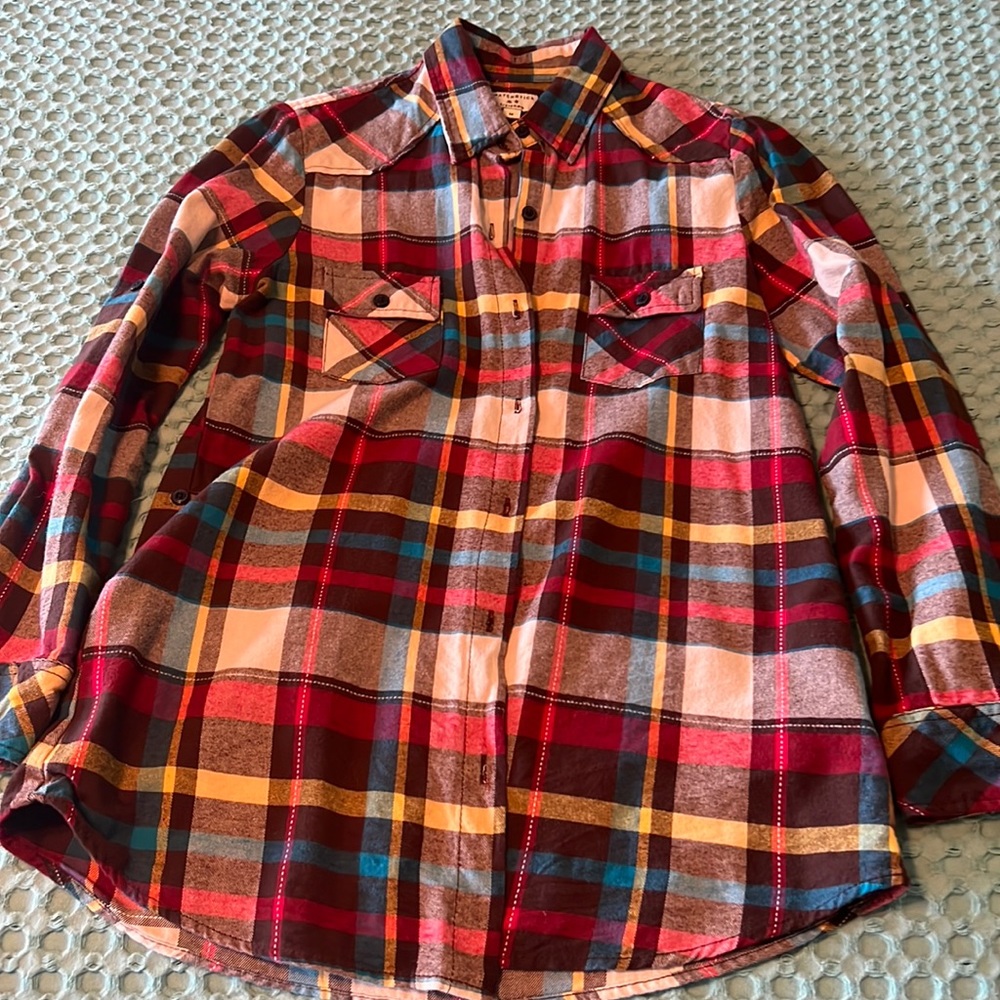 Matchstick M plaid button down